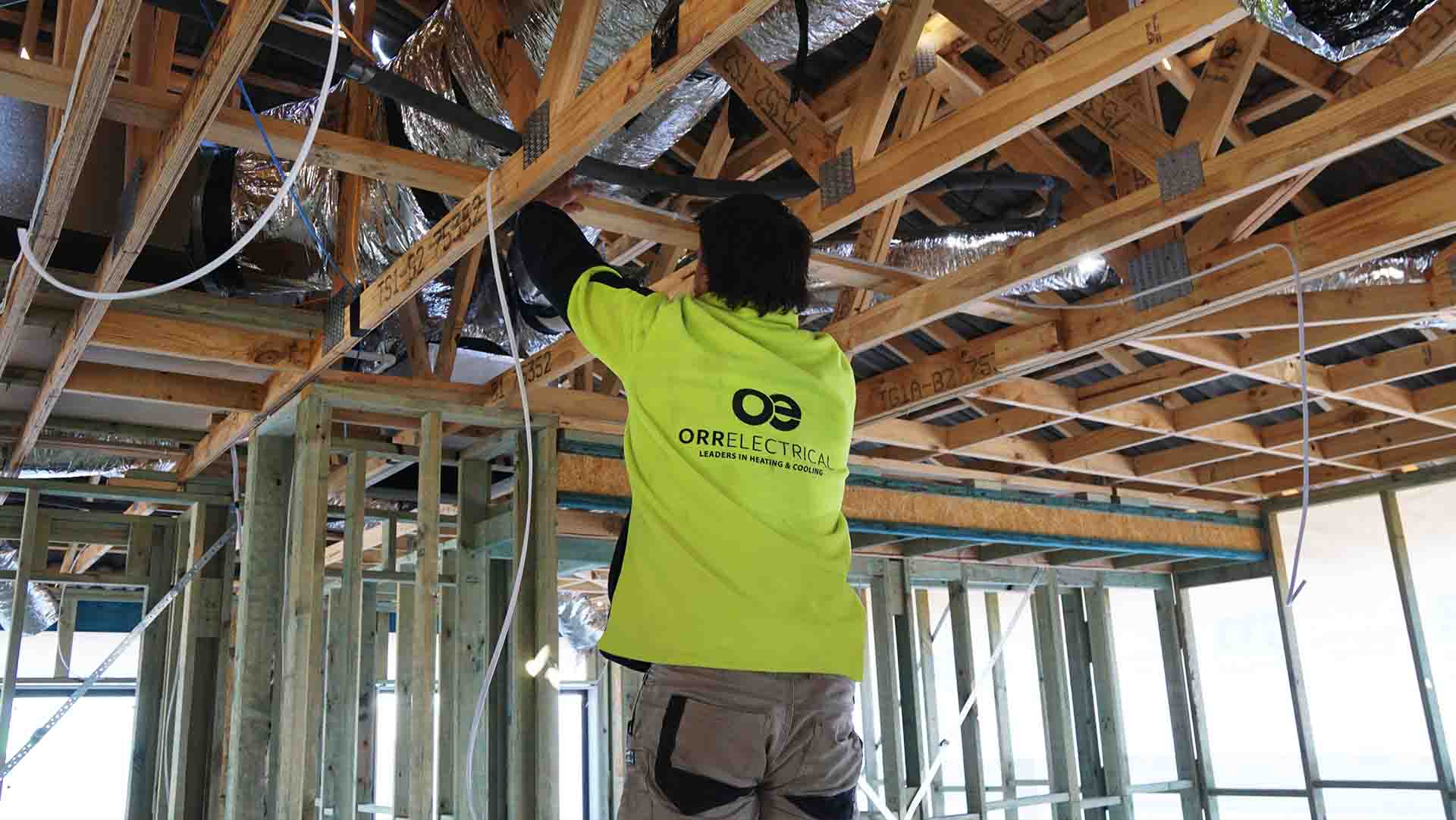 Domestic electrical work in an Echuca home